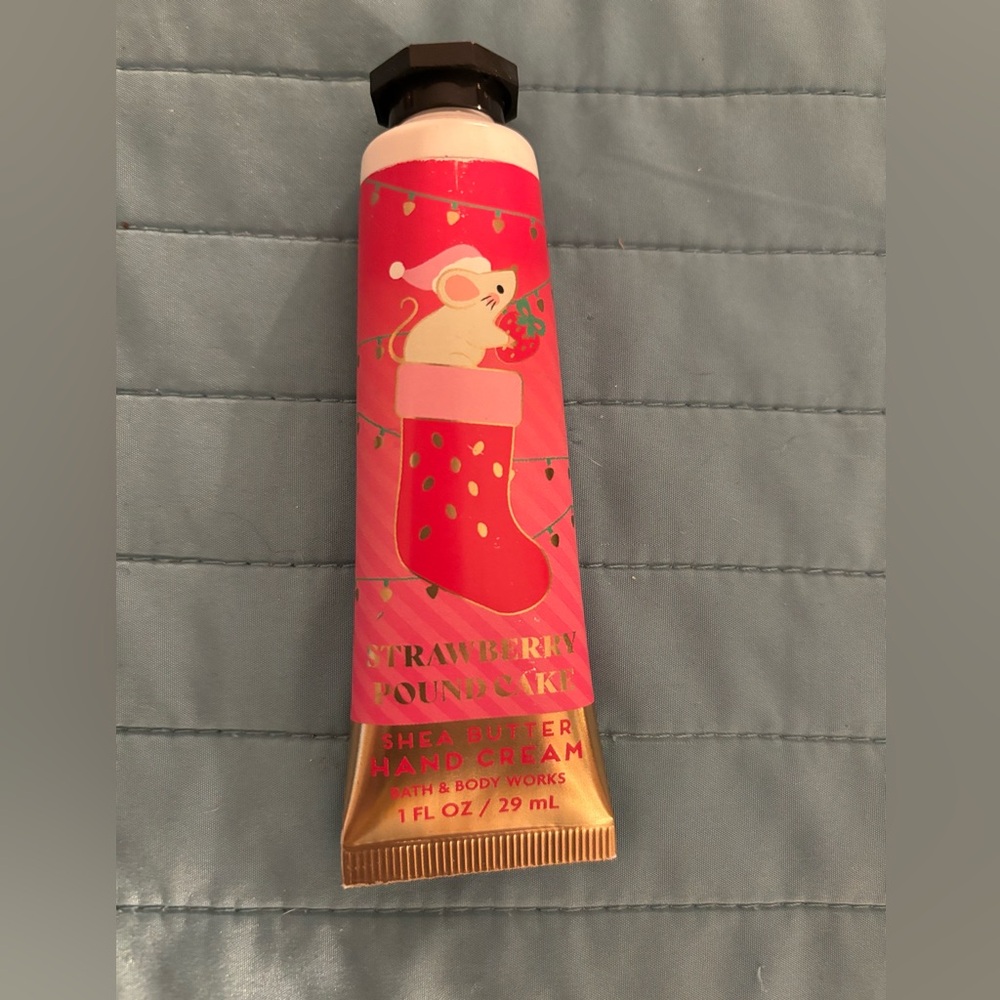 Hand cream strawberry pound cake